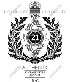 Authentic banner in vintage style