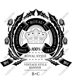 Vintage banner in Royal style