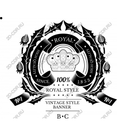 Vintage banner in Royal style