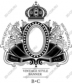 Decorative banner in vintage style