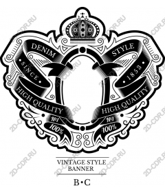 Banner vintage style denim