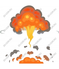 Explosive mushroom cloud