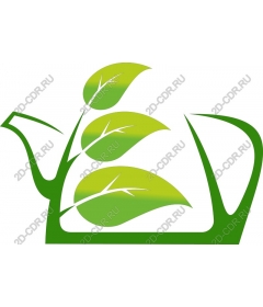  Kettle with green leaf