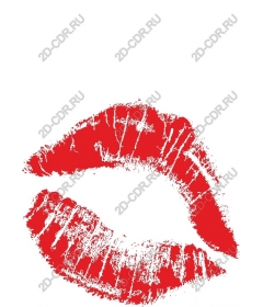  A bright red kiss