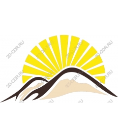  Bright mountain sunrise