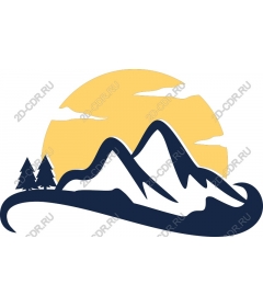 Majestic mountains and the sun
