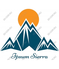 The majestic mountain with the sun