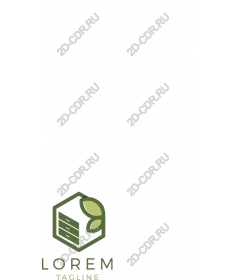  Environmentally friendly logo and natural motifs of leaves