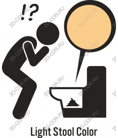  The light color of the stool
