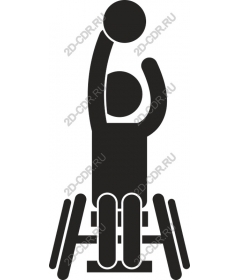 Dynamic basketball player on wheelchair