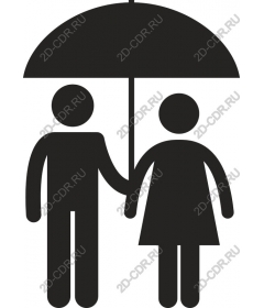  Couple under an umbrella