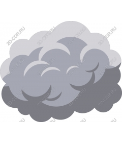  Stylized gray cloud