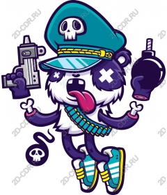 Military playful Panda