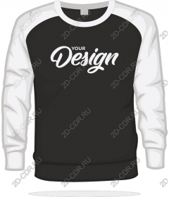  Customisable black and white sweatshirt