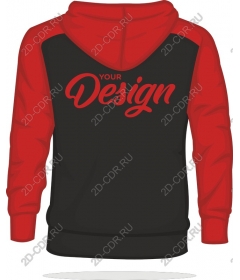  Custom red and black hoodie