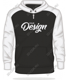  Custom black and white hoodie