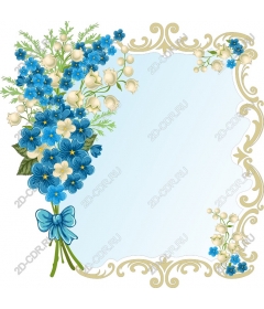 Delicate blue floral arrangement