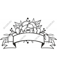 Elegant floral arrangement with ribbon
