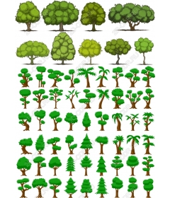 Комплект клипартов «Деревья»: