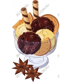 Delicious ice cream sundaes