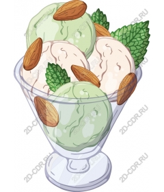  Minty-vanilla ice cream Sunday