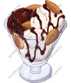Delicious ice cream sundaes