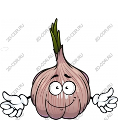 Playful character-garlic