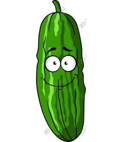  Funny cartoon cucumber