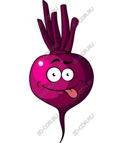 Playful cartoon-beet
