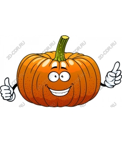 Happy cartoon pumpkin
