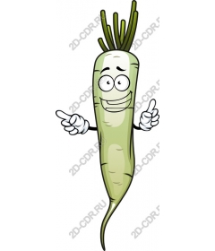 The character of the cartoon "the Radish"