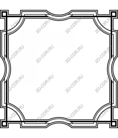  Elegant geometric decorative frame