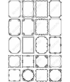 Элегантный набор клипартов для рамок - 24 уникальных
