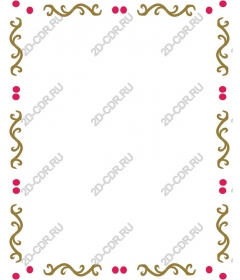  Elegant gold frame in the form of a helix with pink dots