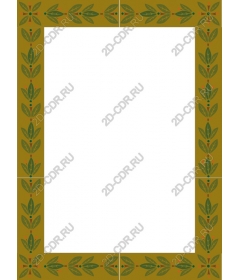  Frame floral leaves