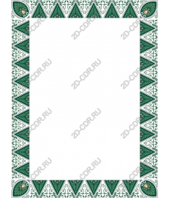 Green geometric decorative border