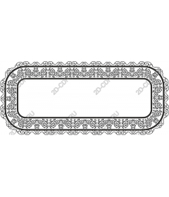 Elegant floral decorative frame