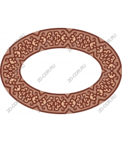 Decorative oval frame