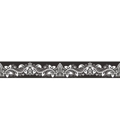 Tropical floral seamless border