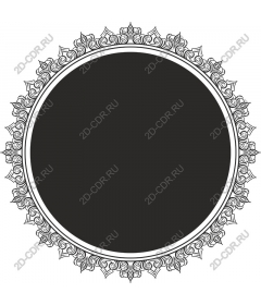  Elegant floral round frame