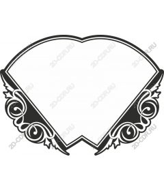 Elegant decorative frame in the shape of a heart