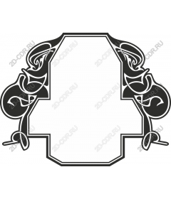 Elegant vintage floral frame