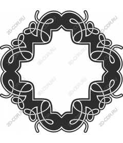 Elegant intricate decorative frame clipart
