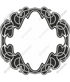Intricate floral frame