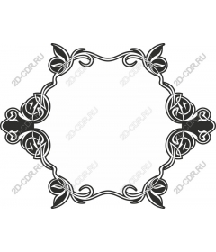  Elegant black and white decorative frame