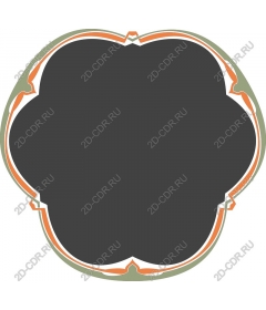  Elegant decorative frame in the form of a quatrefoil