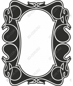  Elegant black and white decorative frame
