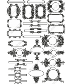Набор винтажных рамок и этикеток