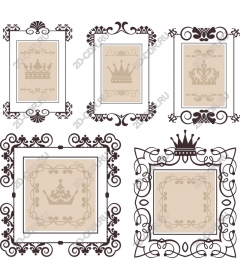  Collection of vintage frames-crowns
