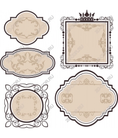  Collection of elegant decorative frames